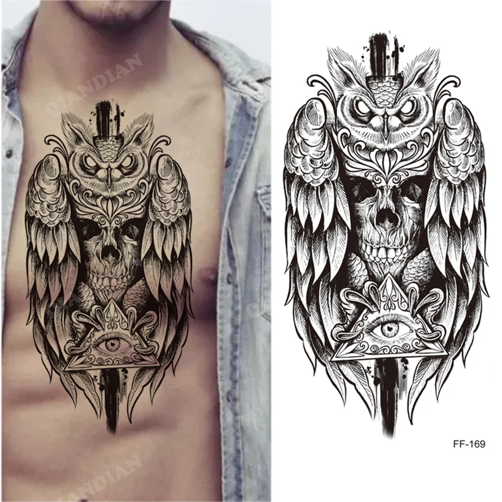 Sdrawing Waterproof Temporary Tattoo Sticker Wolf Lion King Sun Forest Tiger Mechanical Wild Boat Men Body Art Arm Fake Tatoo Women