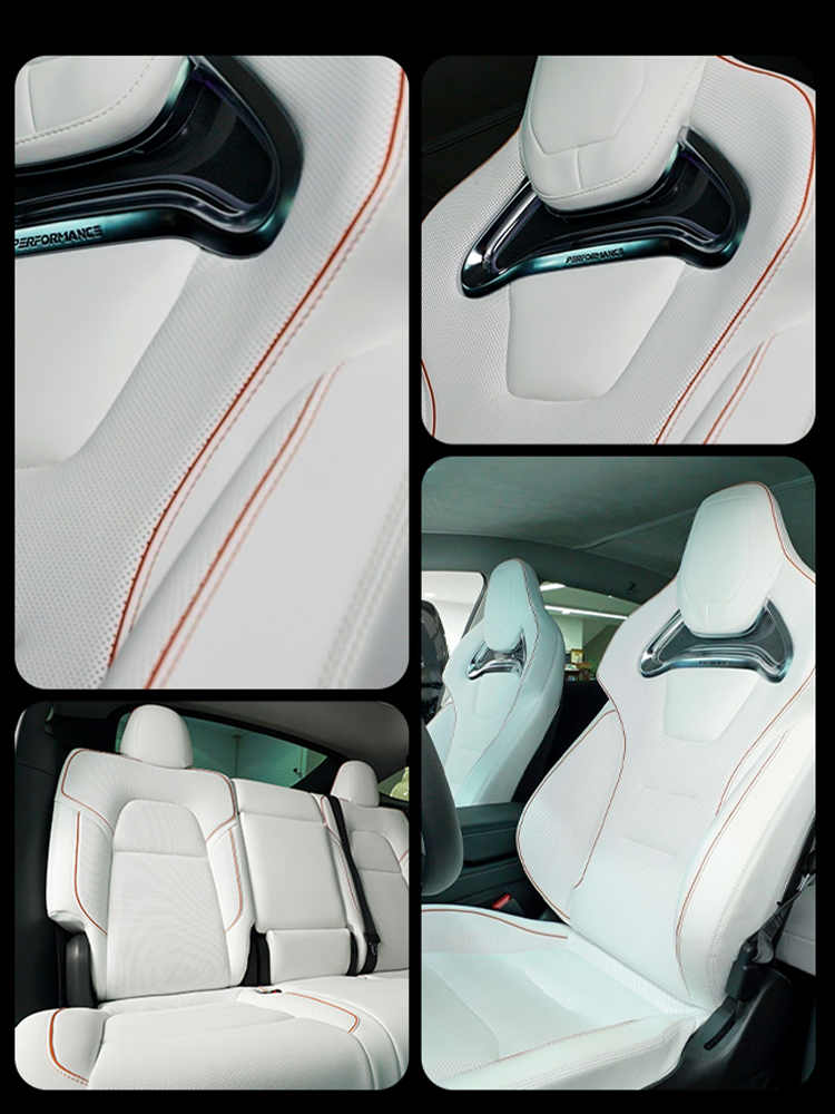 Seat Covers - perforated alcantara and eco leather - orange