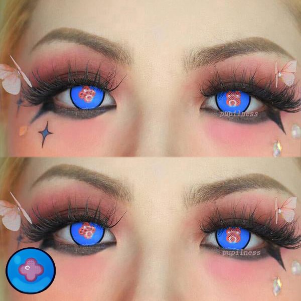 Hibana Blue Cosplay Contact Lenses Stylish For Girls 14.5mm