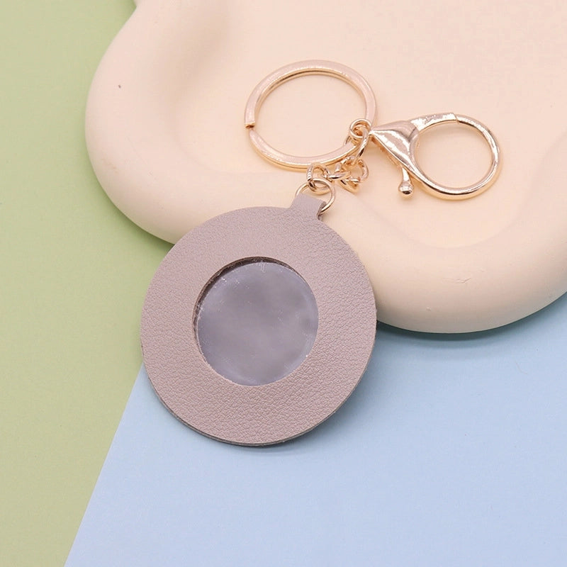 Minimalist Flower Pu Leather Women’s Keychain