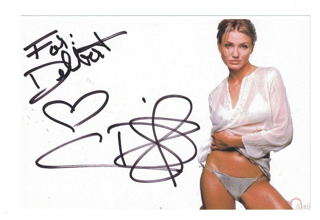 Cameron Diaz Signed Autographed 4 x 6 Photo Poster painting Actress Sexy C