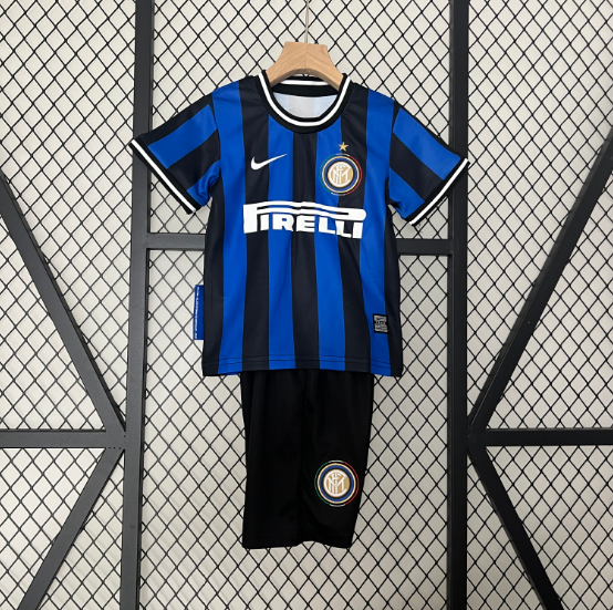 Retro 09/10 Inter Milan Home Kids Kit Football Shirt Thai Quality