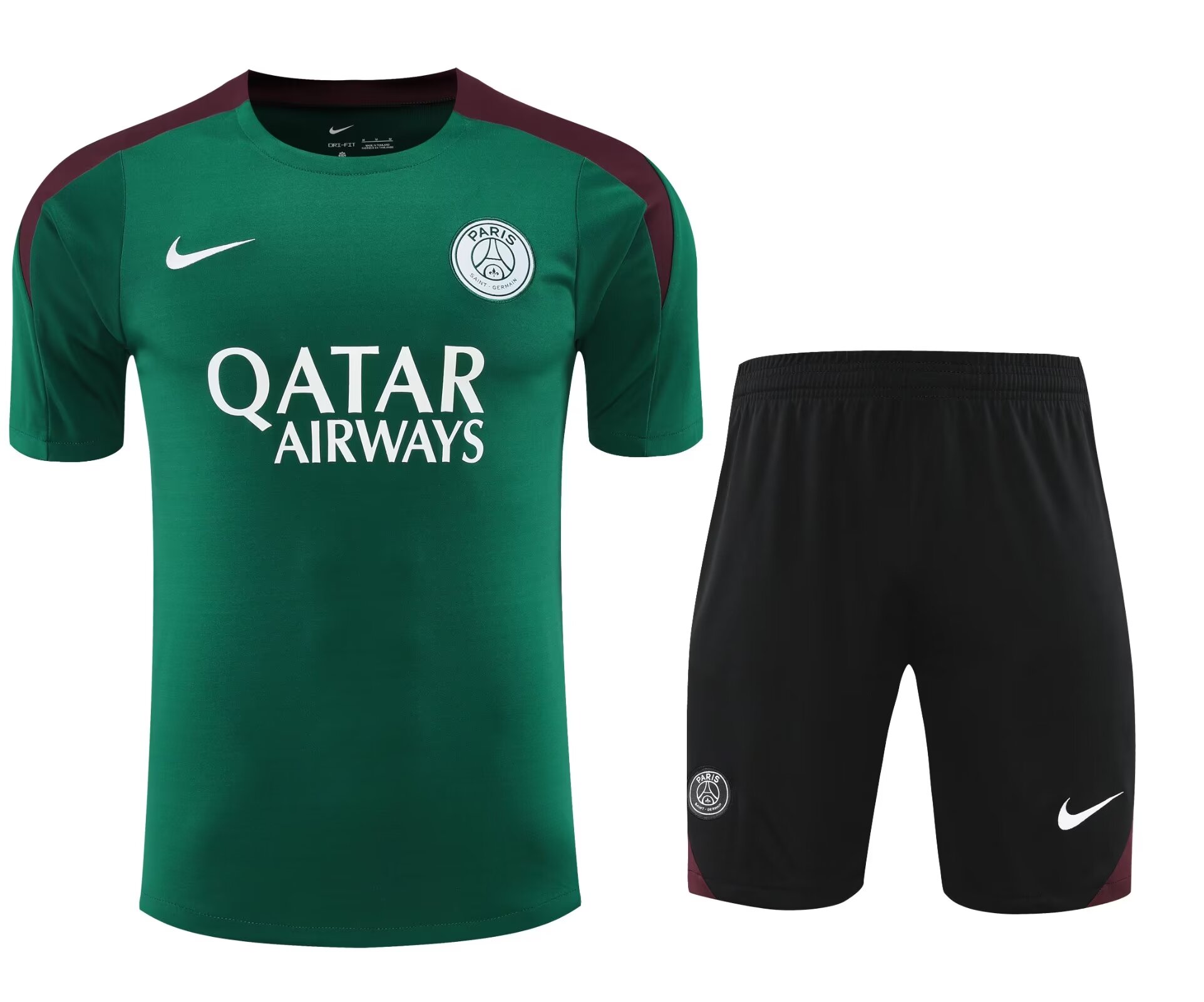 2024/2025 Psg Paris Saint-Germain pre-match training Green Shirt+Shorts 1:1 Thai Quality mysite