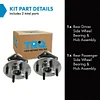 TRQ Rear Wheel Hub Bearings Assembly Set Compatible with 1991-1992 Saturn SC 1993-2002 SC1 SC2 1991-2002 SL SL1 SL2 1993-1999 SW1 1993-2001 SW2