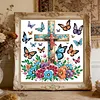 Croix papillon en forme sp&eacute;ciale 5D perforatrice partielle, diamants, dots, kits d&rsquo;art pr&eacute;cieux pour adultes, d&eacute;butants, d&eacute;coration int&eacute;rieure, peintu