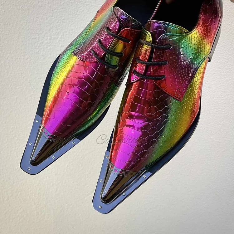 Men's Fashion Patchwork Party Wedding Dress Shoes