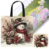 Christmas Snowman-11CT DIY Stamped Cross Stitch Shopping Bag 40*40cm tapestrymarket