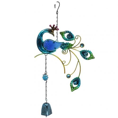 Colorful Peacocks Shape Pendant Bell Wind Chimes
