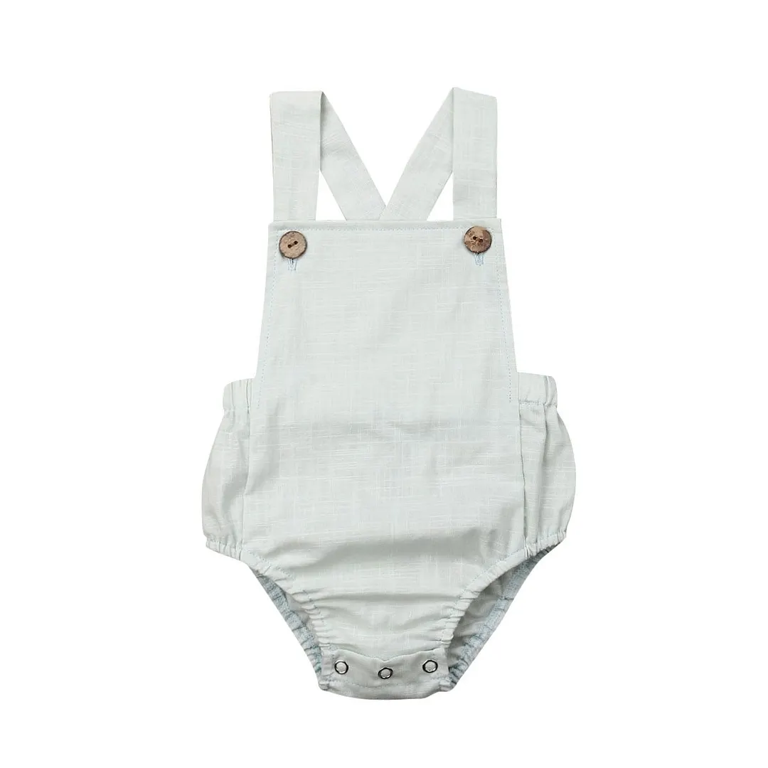 2019 Baby Summer Clothing 0-3Y Newborn Infant Baby Boy Girl Cotton Bodysuit Striped Solid Casual Jumpsuit Outfits Sunsuit