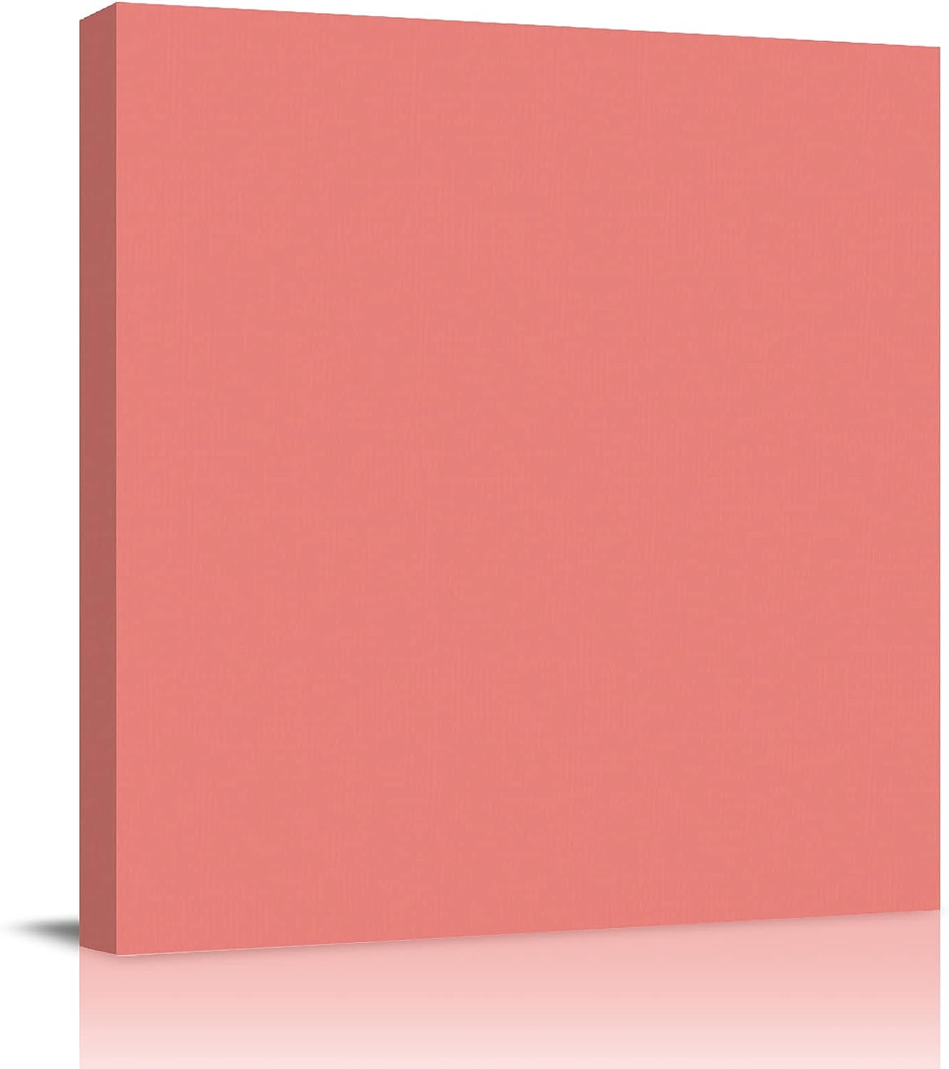 Canvas Wall Art for Living Room Solid Color Coral Red Canvas Prints Picture Framed Wall Decor for Holiday Bedroom Bathroom Framhouse Office Kitchen Home Decoration, 24 inch x24 inch  24 x 24 in