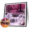 Diamond Painting -5D Full Round Drill Fan Forest Waterfall(40x40cm)