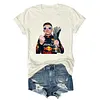 Max Verstappen Holding Trophy Middle Finger Tee