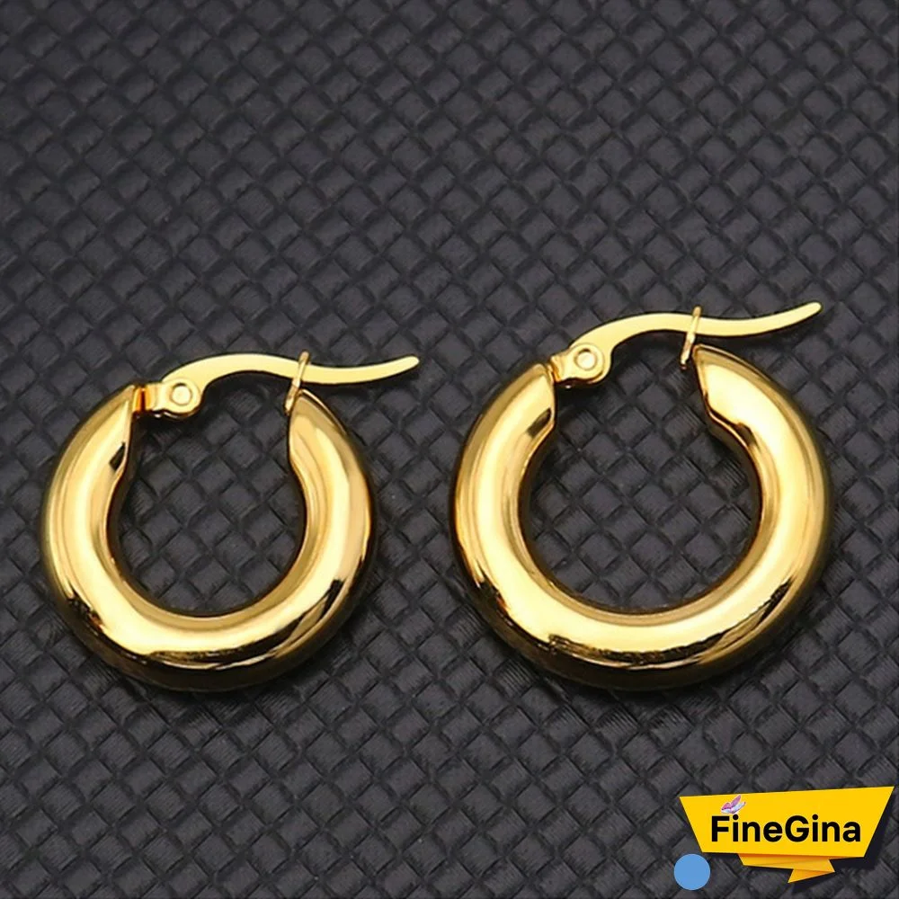 18K Solid Yellow Gold White Gold Drop Dangle Earrings For Women Jewelry