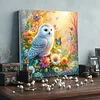 Framed Diamond Painting - Full Round Drill - Owl (25x25cm)
