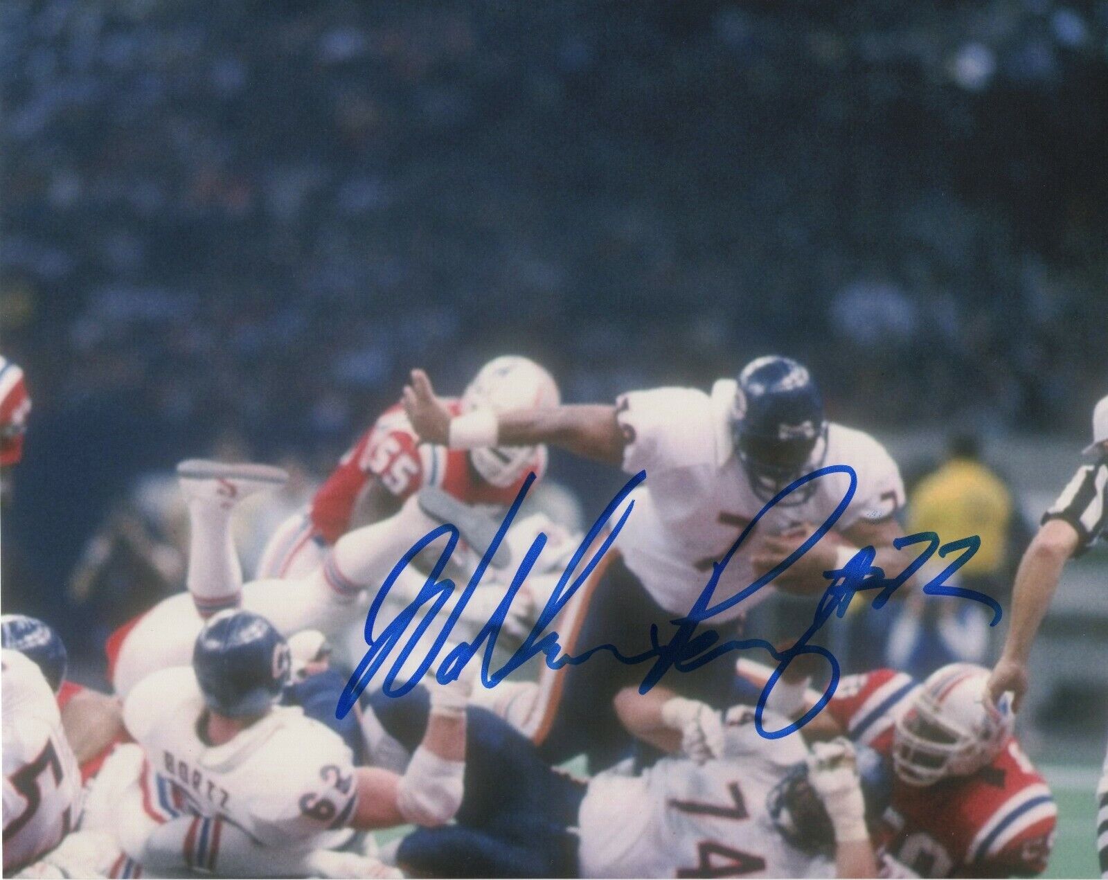 WILLIAM REFRIGERATOR PERRY SIGNED AUTOGRAPH CHICAGO BEARS SB XX 8X10 Photo Poster painting #2