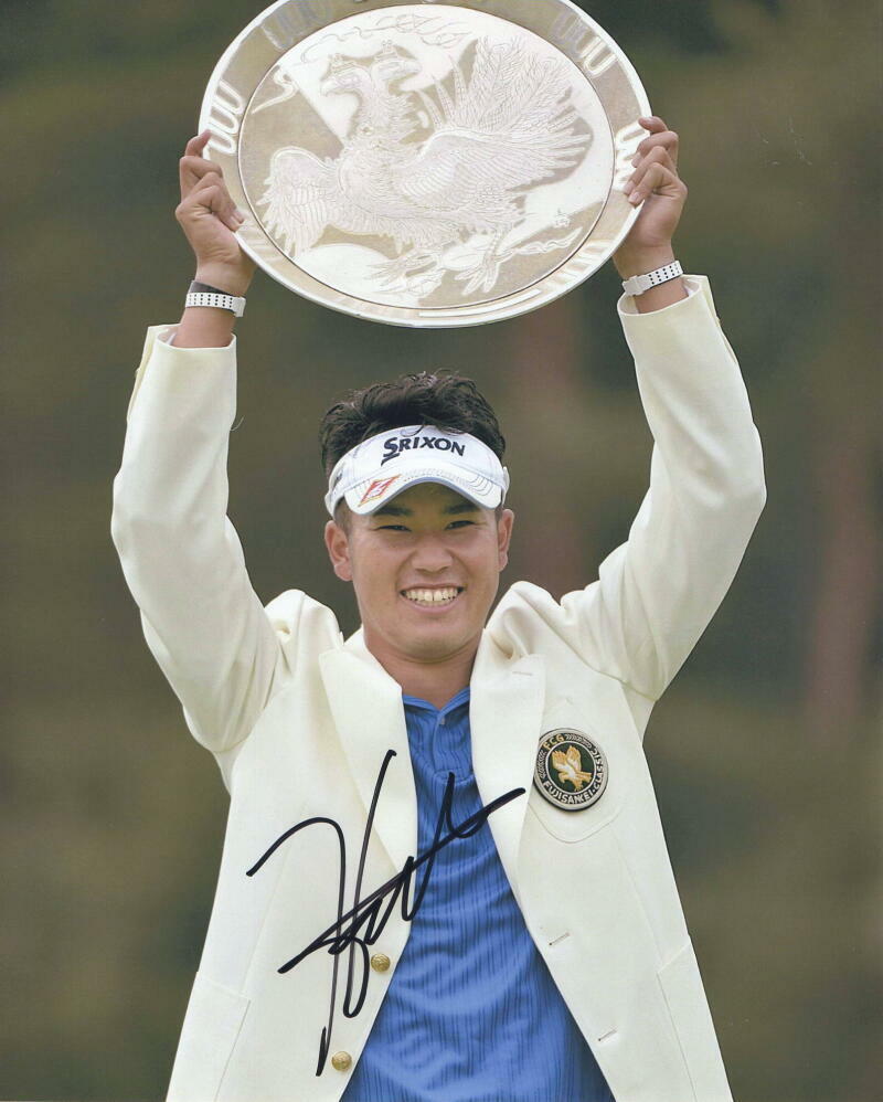 HIDEKI MATSUYAMA SIGNED AUTOGRAPH 8X10 Photo Poster painting - 2021 MASTERS CHAMPION FROM JAPAN