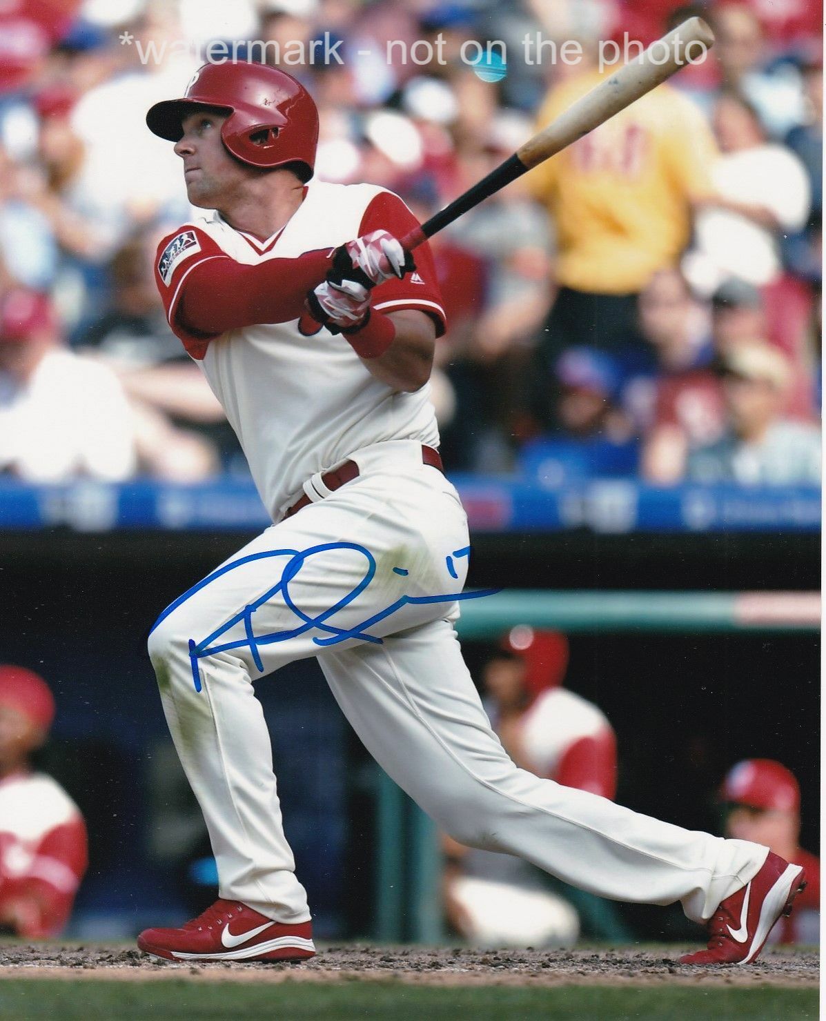 RHYS HOSKINS SIGNED AUTOGRAPH 8X10 Photo Poster painting PHILADELPHIA PHILLIES