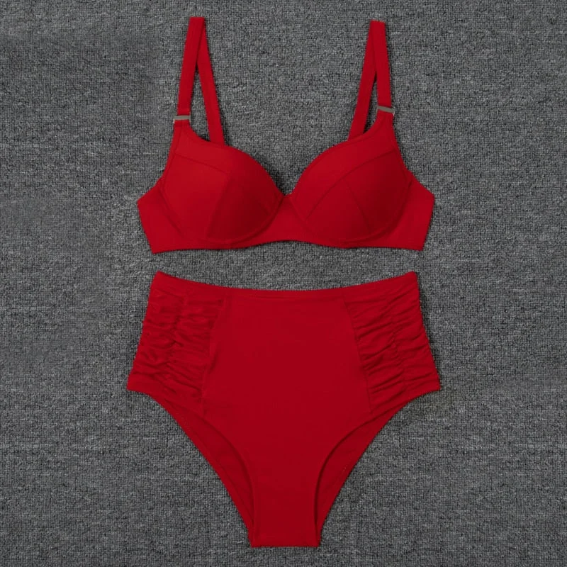 Swimwear Women Swimsuit Push Up Sexy Bikini 2021 Print Bikini Set Bathing Suit Two Piece Brazilian Beachwear Biquini Swimming XL