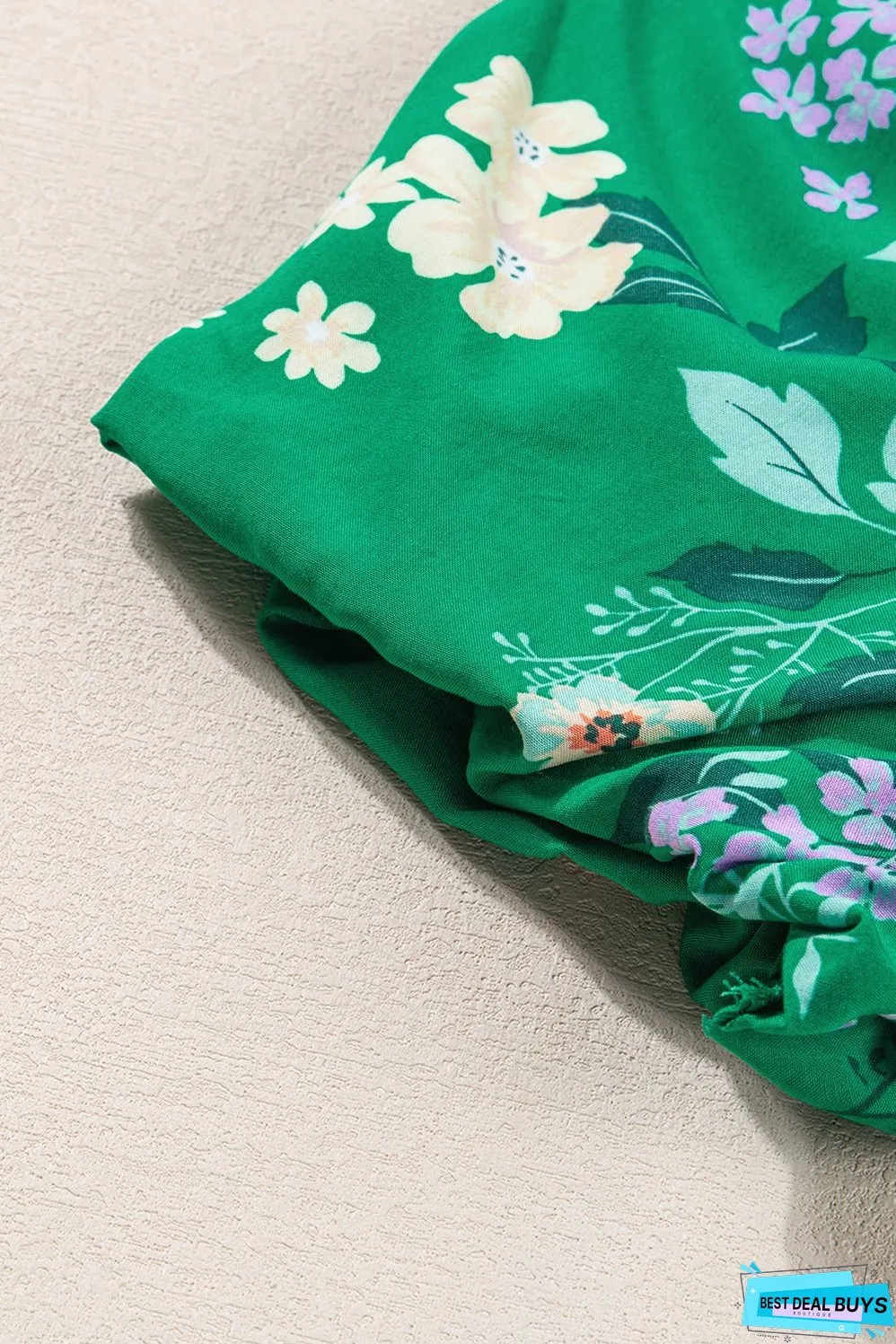 Floral Print Smocked Tiered Midi Dresses