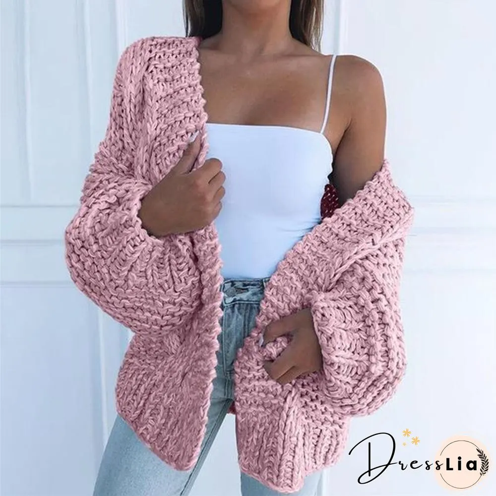 New Autumn And Winter Long-sleeved Sweater Cardigan Women's Sweater Cardigan Women's Pullover