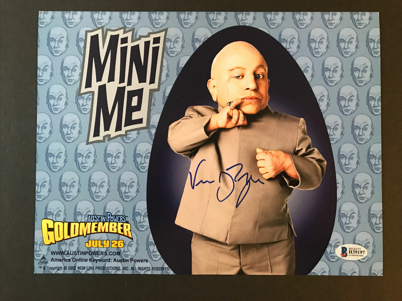 Verne Troyer signed Austin Powers Mini Me 8.5x11 autographed Photo Poster painting BAS