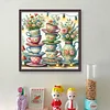 Teacups And Vases-11CT Stamped Cross Stitch 45*45cm/17.72*17.72in tapestrymarket