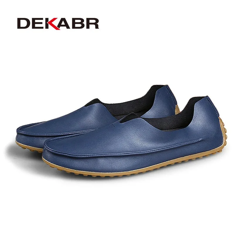 DEKABR Hollow Out Breathable New 2021 Summer Split Leather High Quality Fashion Casual Shoes Men Lovers Couple Flat Loafer Shoes