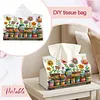 Diamond Painting PU Plant Tissue Box Tissue Holder