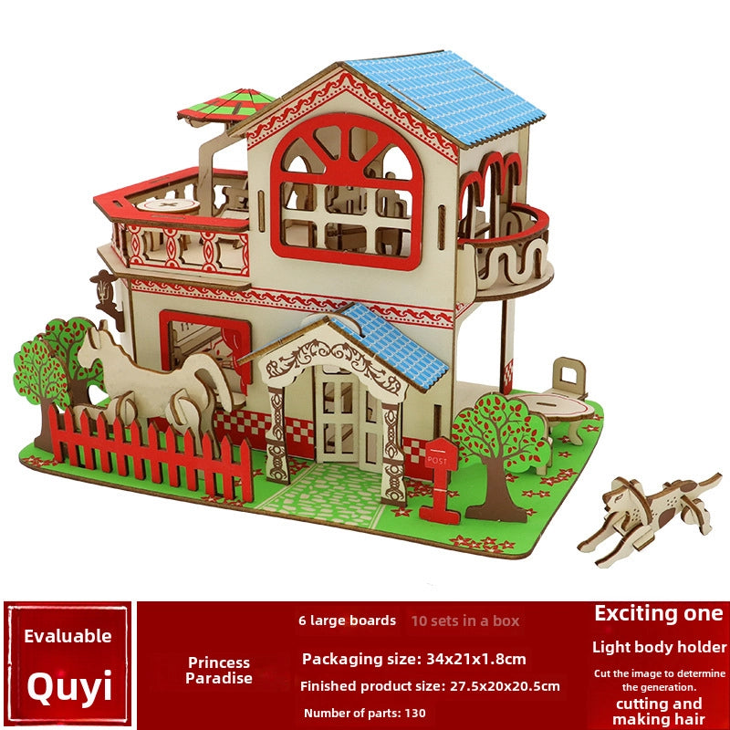 Stall Supply Children’s Wooden 3D Puzzle Adult Puzzle Christmas Building Handmade Educational Model Toy