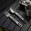 Portable Folding Tableware Hollow Handle Design for Outdoor Travel Camping