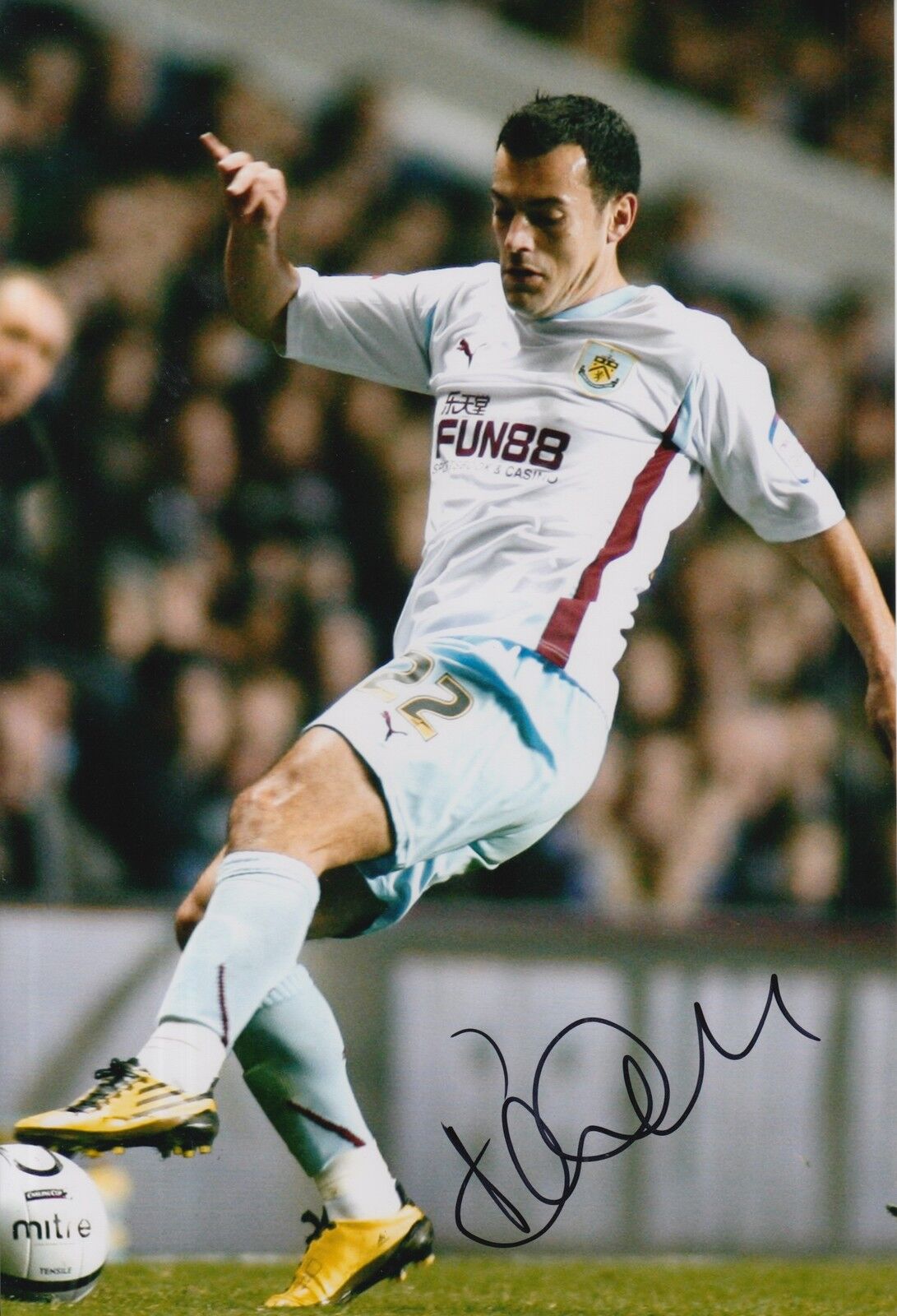 BURNLEY HAND SIGNED ROSS WALLACE 12X8 Photo Poster painting.