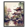 Watercolor Buildings - 11CT Stamped Cross Stitch 40*50cm/15.75*19.69in