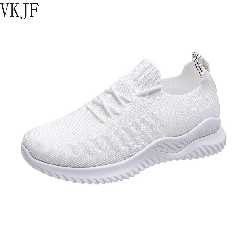 2021 Summer Women's Sneakers Women Running Sport Shoes Woman White Pink Yellow Sneakers Tennis Light Mesh Vulcanize Basket Femme