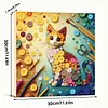 DIY Pre-Framed Cat Button Art Canvas Kit