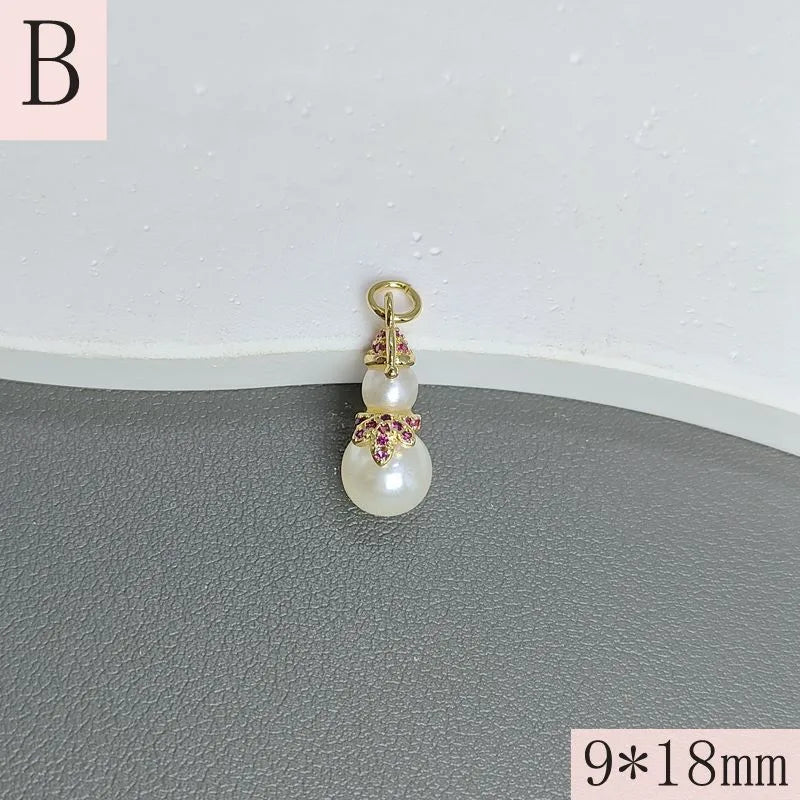 1 Piece 12*14.8mm 14 * 20mm 9*18mm Copper Zircon Sock Bell Elk Pendant Jewelry Accessories