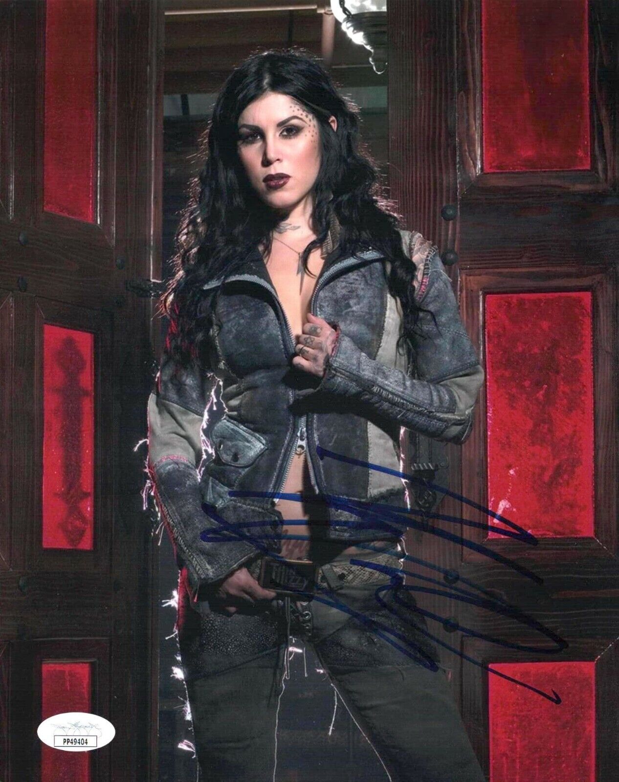 KAT VON D (aka: KATHERINE von Drachenberg) Signed 8x10 Photo Poster painting with JSA COA