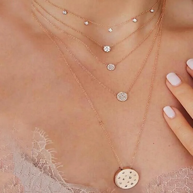 Women plus size clothing Gold Geometric Necklace Wholesale Cheap Jewelry-Nordswear