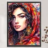 Woman Wearing Hat-11CT Stamped Cross Stitch 50*65cm/19.69*25.59in (Big Size)