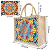 DIY Diamond Painting Linen Waterproof Handbag Shopping Storage Bag Totes Kit(with 2pcs diamond painting)