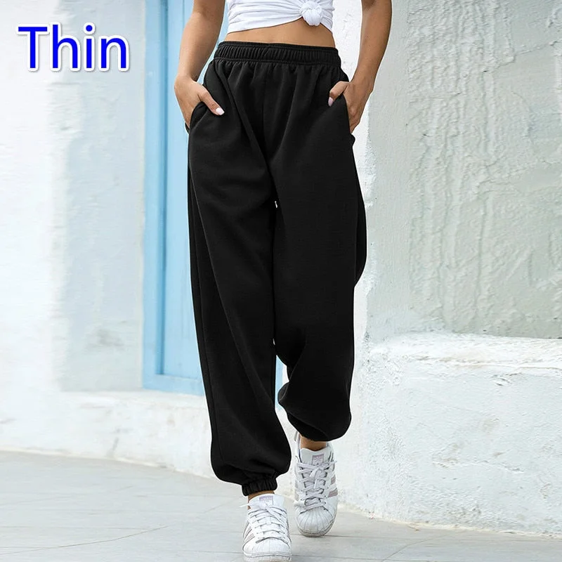 Women Sweatpants Casual Running Plus Size Baggy Jogger Sport Pants Fashion High Waist Wide Leg Trousers Streetwear Pencil Pants