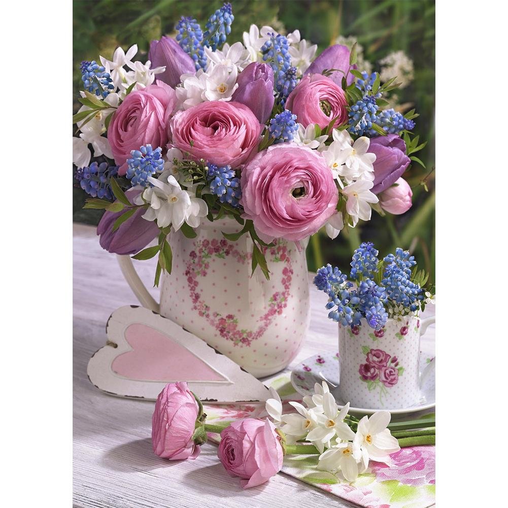 Full Round Diamond Painting Flower Vase (40*30cm)