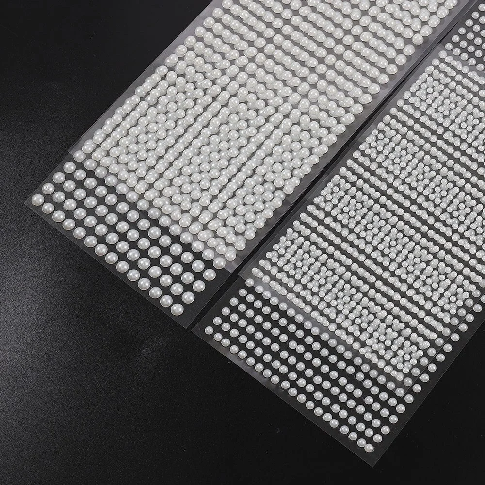 3D Pearl Face Jewels Tattoo Eyeshadow Stickers Face Body Brow Makeup Self Adhesive Diamond Decoration Pearl Face Jewels Sticker