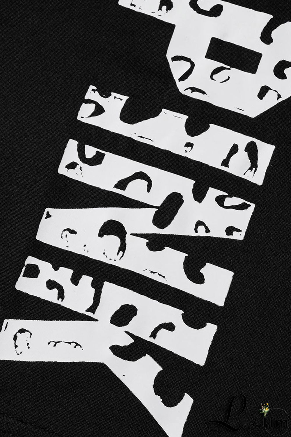 Rose Red Fashion Casual Letter Print Patchwork O Neck Short Sleeve Plus Size Two Pieces