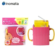 日本Inomata儿童伸缩杯托 进口盒装饮料杯牛奶防溢杯带手柄防漏杯