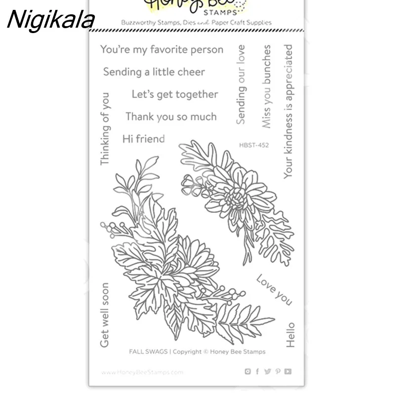 Nigikala Plant Cutting Dies Stamps Stencil Hot Foil Scrapbook Diary Decoration Embossing Template Diy Greeting Card Handmade