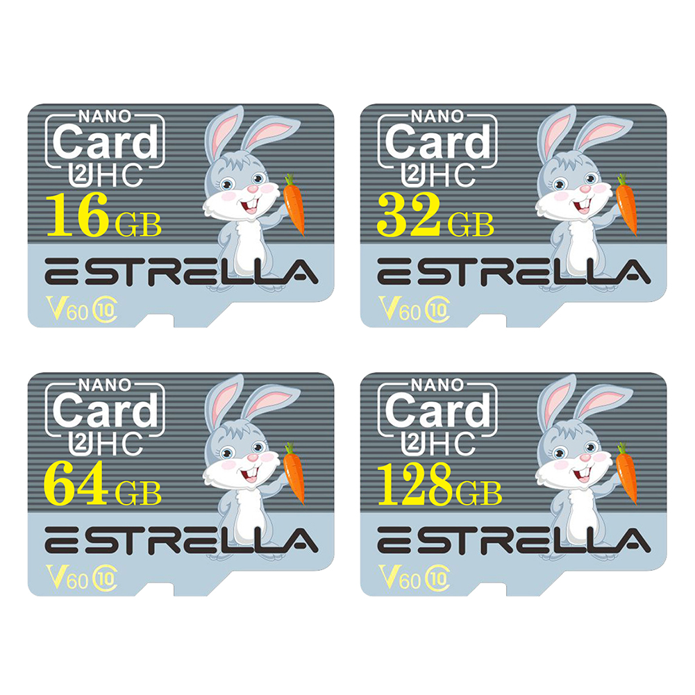 

TF Memory Card Cartoon Rabbit 128GB 64GB 32GB 16GB Class 10 U1 U2 TF Card, 16g, 501 Original
