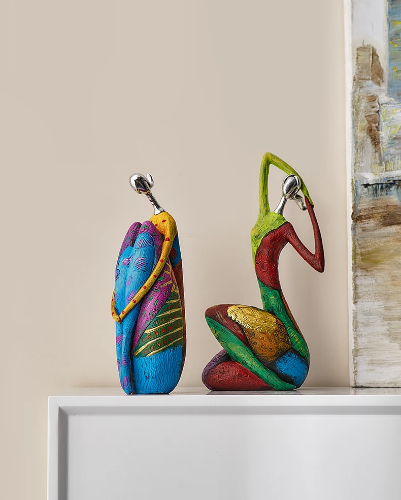 Tegooe Abstract Character Sculpture - Modern Resin Desktop Art Ornaments