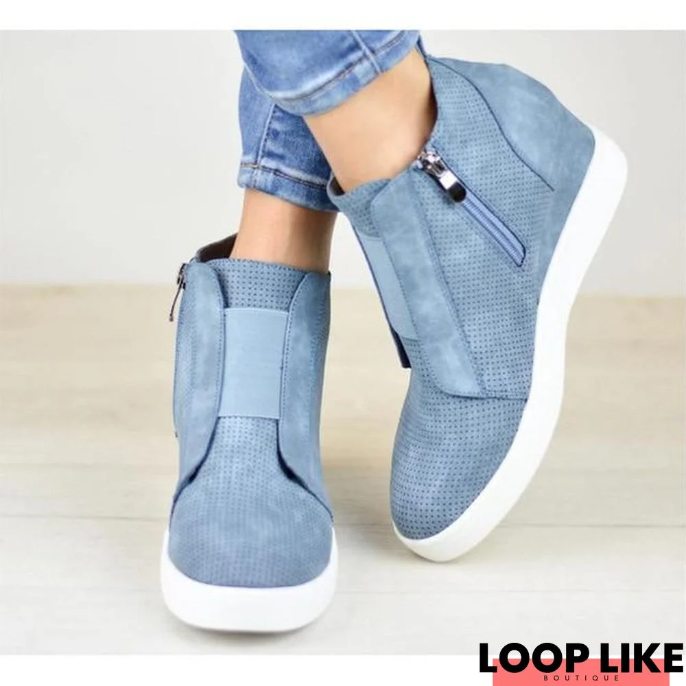 Chic Wedges Ankle Boots For Women Casual Platform Shoes Woman Plus Size Boots