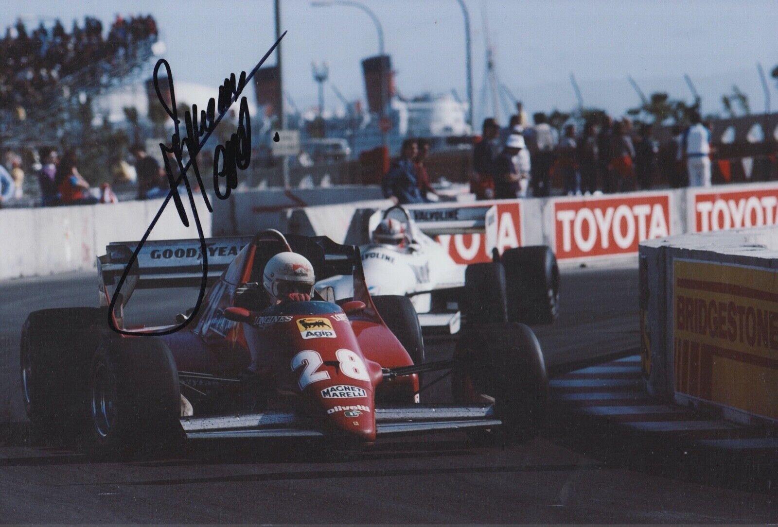 Rene Arnoux Hand Signed 12x8 Photo Poster painting F1 Autograph Scuderia Ferrari 2