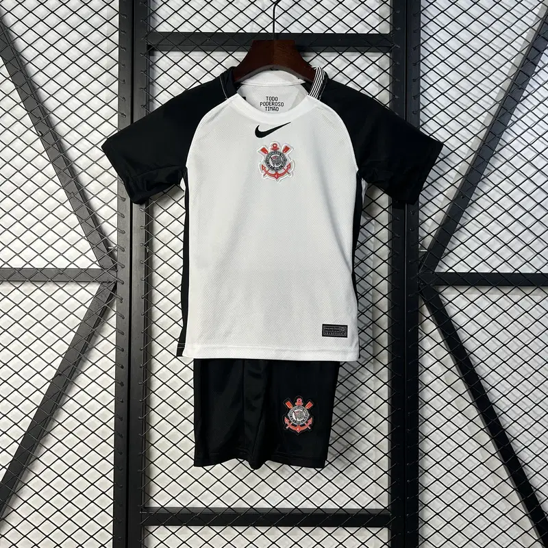 25/26 Kids Corinthians Soccer Jersey Home